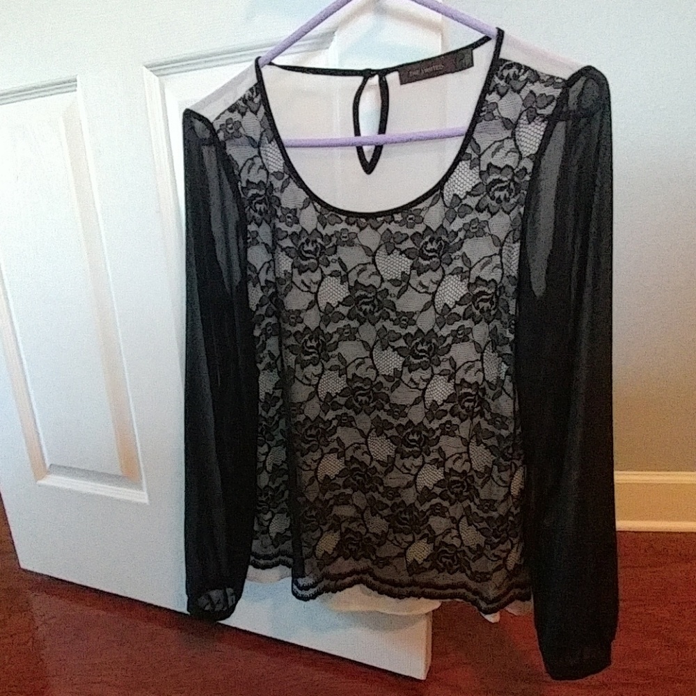 Limited sheer lace blouse